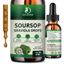 (2 Pack) Natural Soursop Graviola Liquid Drops, Soursop Extrace Organic Pure untuk Antioksidan Natural, Dukungan Sel & Regenerasi, Ammune Boost, Soursop Bitters Kaya dalam Multivitamin - 2 FL OZ