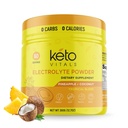 Keto Vital Electrolytes Powder - Sugar Free Keto Electrolytes Powder dengan Potsium, Magnesium, Sodium - No Sugar Electrolite Drink Mix & Hidration Powder, 60 Servings, Pineapple Coconut