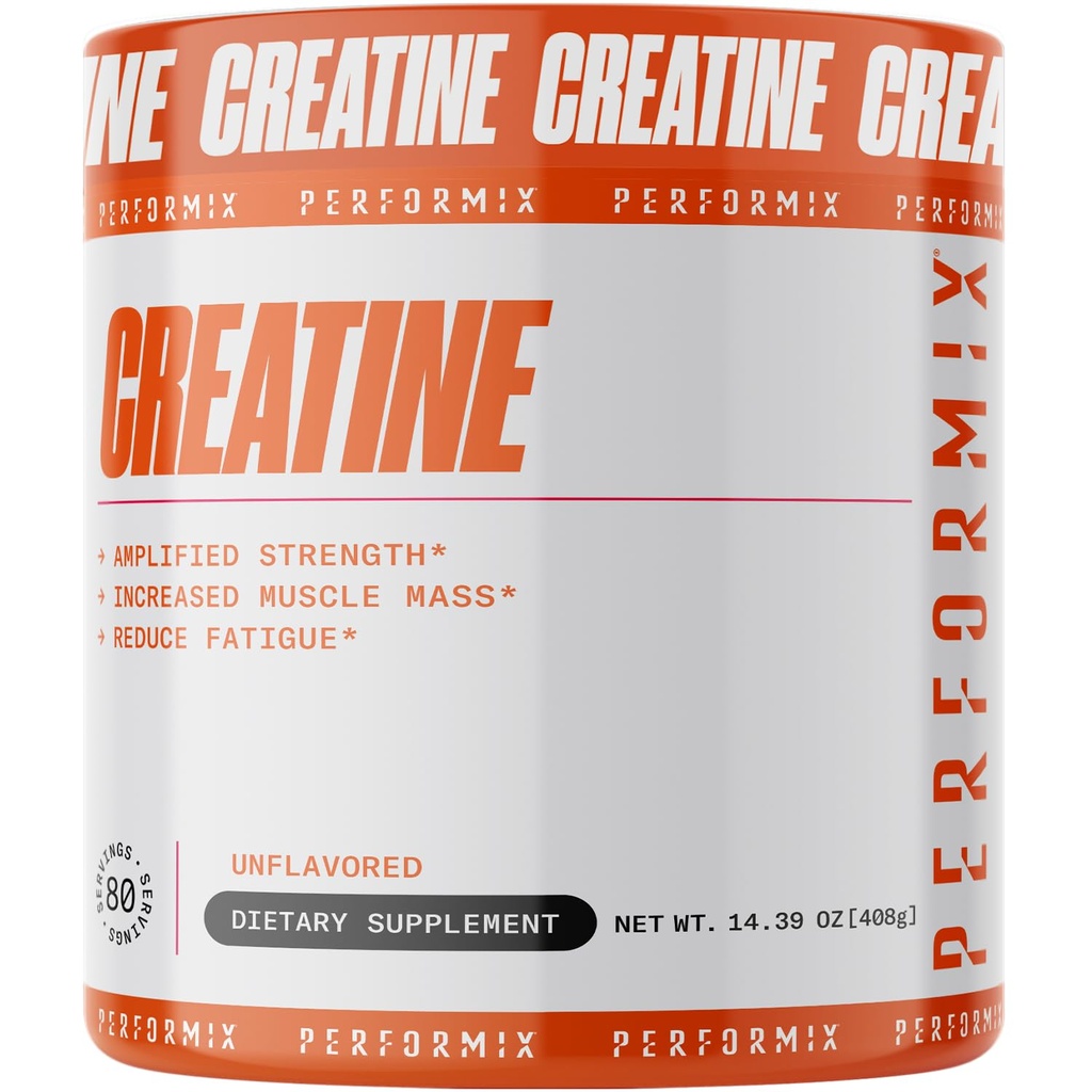 PERFORMIX - Creatine Monohydrate - 5000 mg Per Serving (5g) - Pre Workout - Increase Muscle Mass, Impreve Power & Reduce Fatigue - Cretine Monohydrate Powder - Unflashing - 80