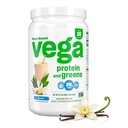 Vega Protein dan Hijau Powder Protein, Vanilla - 20g Tanaman berbasis Protein Plus Vegan, Vegan, Non GMO, Pea Protein untuk Perempuan dan Pria, 21.7 Ounce (Packing May Vary)
