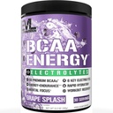 EVL BCAAs Amino Acids Powder - BCAA Energy Pre Workout Queder for Muscle Recovery Lean Growth and Endurance - Rehydrating Post Workout Recovery Drinder with 6 Key Electrolytes - Grape Splash