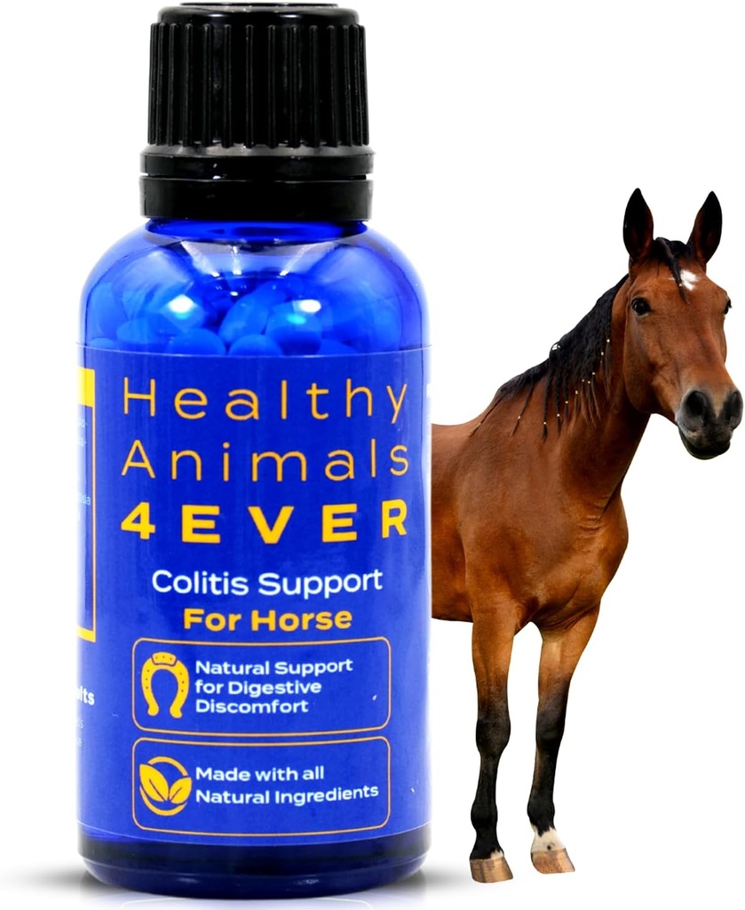 HA4E - Dukungan Colitis Kuda - Bantuan untuk Diare & Dehidrasi - Perawatan Preventatif - Sangat Efektif, Suplemen Hopepathic Natural - 300 Tablet