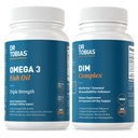 Dr. Tobias Omega 3 Ikan Oil dan DIM Kompleks Suplemen, Support Heart, Brain Immune Fungsi dan Hormone Keseimbangan untuk Perempuan & Men with BioPerine, Borkoli Extract & Kalsium D-Glucarate, 60 Kapsul
