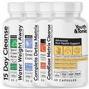 Pemuda & Tonic Lengkap Detox Tubuh untuk Cleanse, Normal Acidity Tingkat Gut dan Detoxing Air - 150 Pil