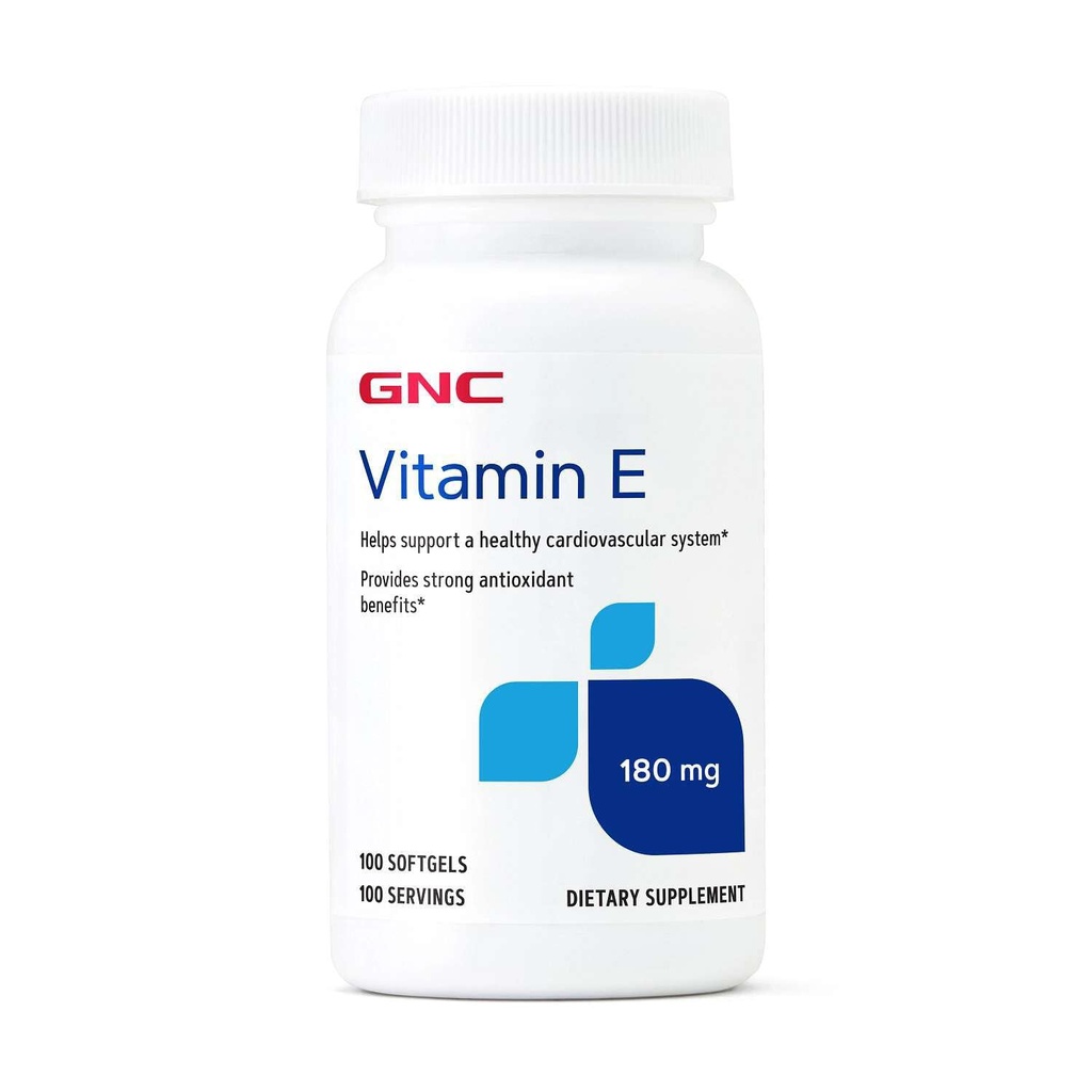 GNC Vitamin E 200mg Supplement, Support a Healthy Cardiovaskular System, 100 Servis
