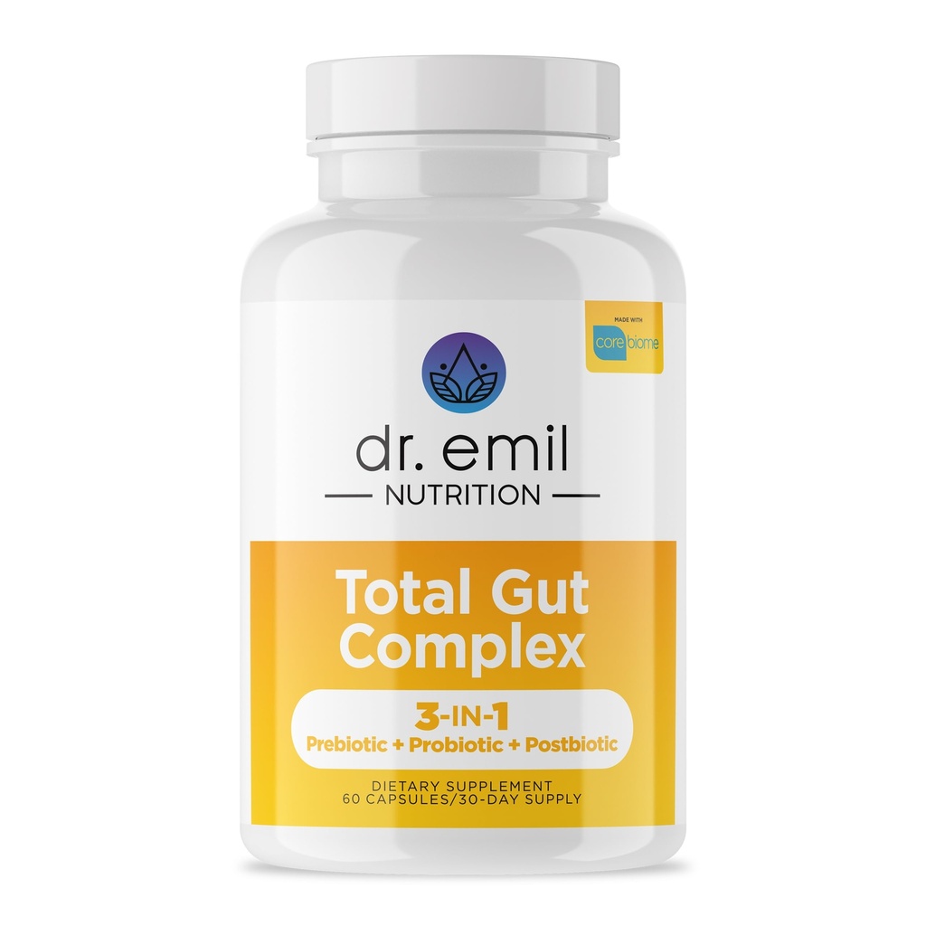 DR. EMIL NUTRITISI Women & Men Total Gut Health Complex 124; Prebiotic + Probiotic + Postbiotic Gut Health Suplemen 124; Prograine Digetical Health & Gut & Gut Health 124; 60 Capsules