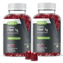 Viteey Prebiotic Fiber Gummies for Adules, 5g - Gut Health & Digetical Sober Suplement Gummies - Zero Sugar Added, Vegan, Gluten- Free - 120 Count