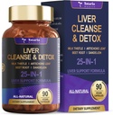 Liver Cleanse Detox & Repair 25in- 1 dengan Milk Thistle, Dandelion Root, Beetroot, Artichoke Extract for Liver Health Herb Supppport Vitamin Zinc, Choline 90 Vegan Capsules