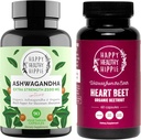 Happy Healthy Hippie Beetroot Capsules & Organic Ashwagandha Stress Supplemen Kapsul