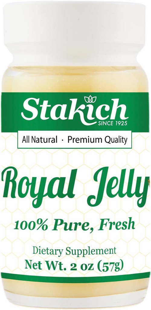 Stakich Segar Royal Jelly - Pure, All Natural - No Addives / Flavors / Preservative Ditambahkan - 2 Ounce (57 Grams)
