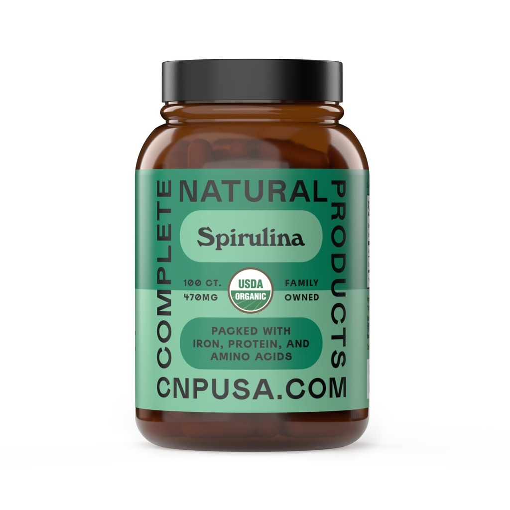 Pure Hawaii Blue Green Spirulina Powder Capsules - 470mg Capsules 100 Pil, Non GMO, Natural