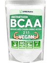 XPRS Nutra BCAA Powder - Amino Acids Suplement for Men - Suplemen BCAA Workout - Suplemen Gym Acids untuk Perempuan untuk Pemulihan Gym Post Workout (1 Pound)