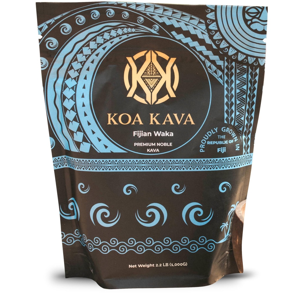Koa Kava Fiji Kava Powder- Premium Noble Loa Waka Root Balanced dan Mellow Feel (1 KG, 2.2LB)