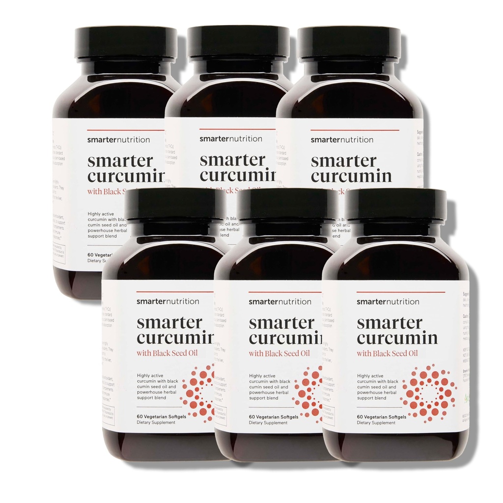 Curcumin Nutrition Curcumin Softgels - Absorpsi Tinggi Vegan 400 mg Curcumin Suplemen Standar hingga 95% Tetrahydrocurcuminoid + Black Seed Oil & Ginger untuk Gabungan & Imune Kesehatan - 360 Ct