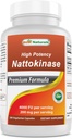 Potency Tinggi Terbaik Nattokinase 4000 FU Per Serving / 200 mg per Serving, 240 Vegetamain Capsules. Bukan GMO, bebas Gluten.