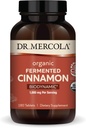 Dr. Mercola Biodynamic Organic Ferdied Cinnamon - Support Metabolic Health - High- Flavonoid Cinnamon Extract - USDA Organik, Non- GMO, Bebas & Soy- Free - 180 tablet
