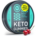 MCT Oil Keto Gummies Collagen Metabolism Booster - Pre Workout Energy Chews Keto Candy - Fisik and Mental Energy, Low Carb, Low Calorie - 60 Cherry Collagen Gumne For Women