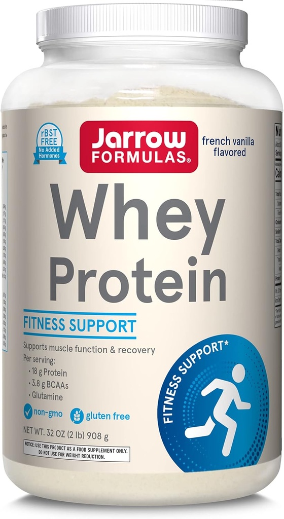 Formula Panah Whee Protein dengan 18 g Protein, 3.8 g BCAAs, & Glutamine, Dietary Suplement for Muscle Fungsi & Recovery Dupport, 32 oz Vanilla Flavared Powder, kira-kira 36 Day Suppply