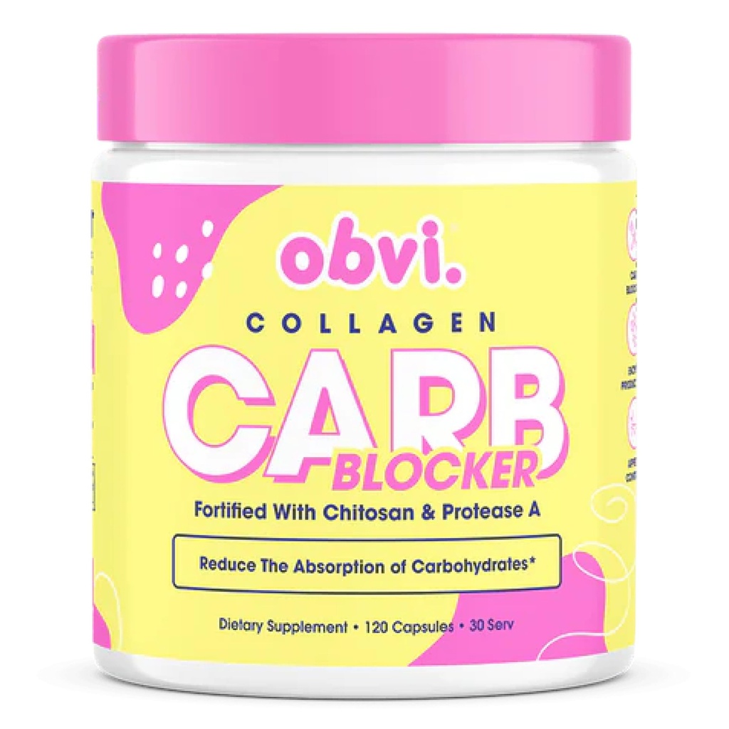 Obvi Guilt -Free Carb Blocker 124; Supports Fitness Goals 124; Carb Absorpsi Blocker dengan White Ginney Bean Extract 124; 120 Kasules, 30 Servis