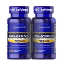 Puritan 's Pride Premium Super Strength Melonain 10mg Sleep Aid, Dietary Supplement for Sound, Reserve, & Longer Sleep Duply, 4 Bulan Suply, 120 Rapid Rapid Lease, 2 Pack (Packing May Wary)
