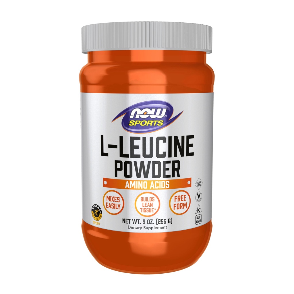 NOW Foods Sports Nutition, L-Leucine Powder, Builds Lean Tissue *, Amino Acids, 9- Ounce