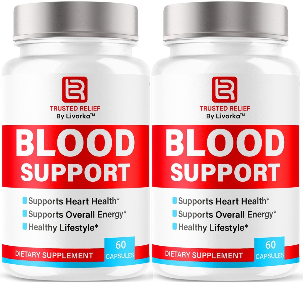 (2 Pack) Relief Blood Support Capsules - Resmi TrustedRelief Blood Support Vitamin Pills, Natural Trusted Relief Advance Premium Formula Wellness & Overal Health, 60 Capsules selama 2 Bulan