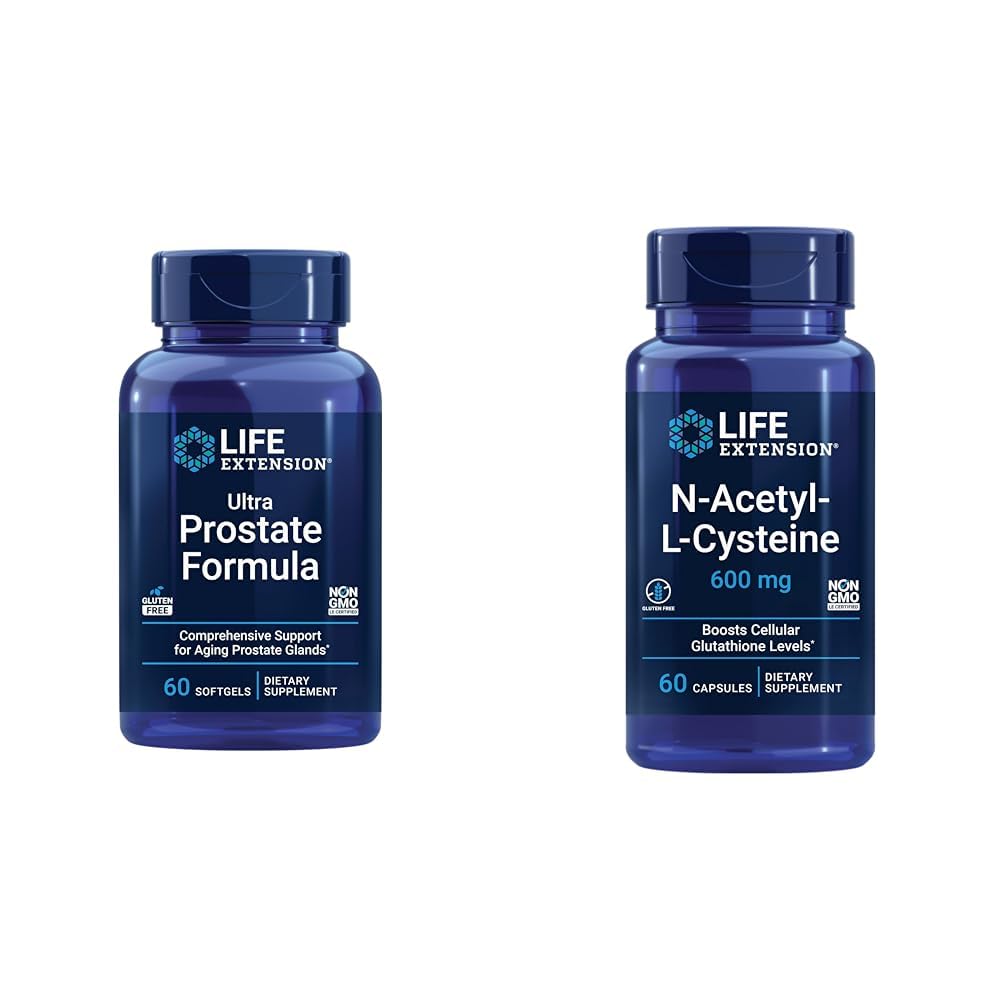 Ekstensi Kehidupan Formula Prostate Prosmula, Saw Palmetto for Men, pygeum, menyengat Nettle & N-Acetyl- L- Cysteine (NAC), Imune, Respiratory, Kesehatan Liver, NaC 600 mg