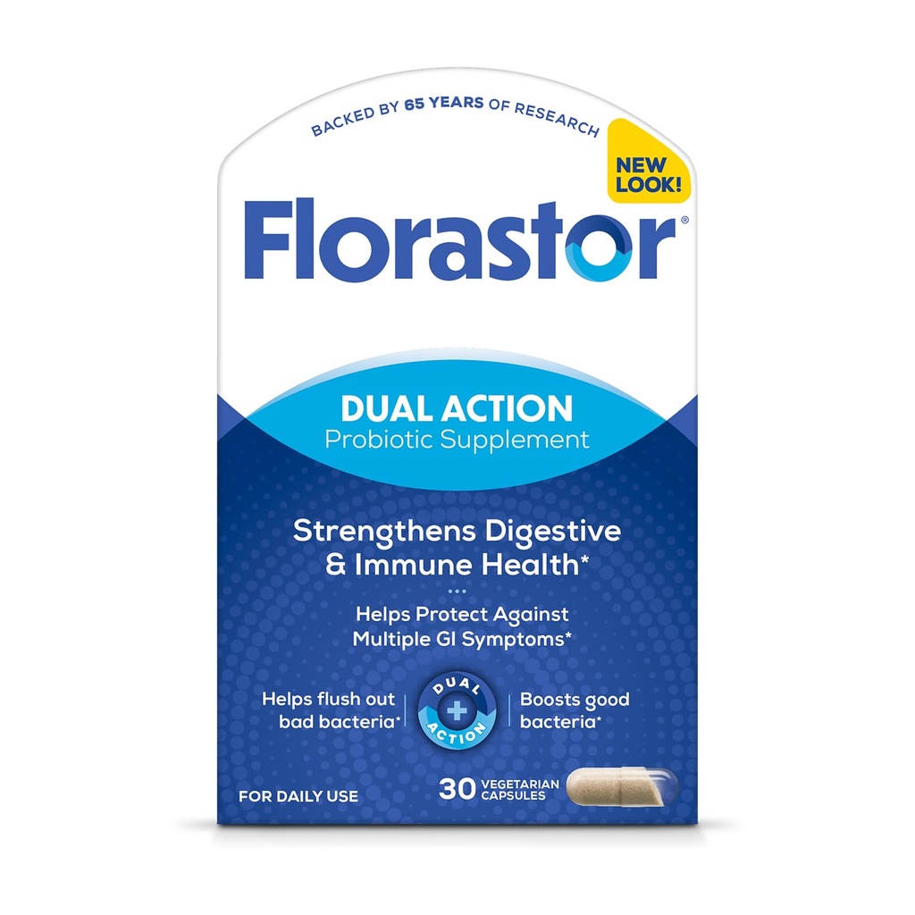 Provinsi Florastor untuk Digetical and Imune Health, 30 Capsules, Progres for Women & Men, Helping Flush Out Bad Bakteria, Boosts The Good with Our Unique Strain Saccharomyces Boulardii