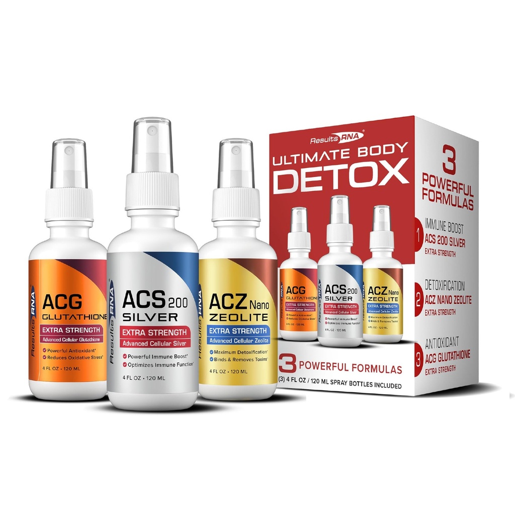 Hasil RNA-Ultimate Badan Detox Ekstra Sistem Kekuatan - ACS 200 Perak / ACZ Zeolite / ACG Glutathione Detoksifikasi, Boost Imunitas & Kurangi Oxidative Stress