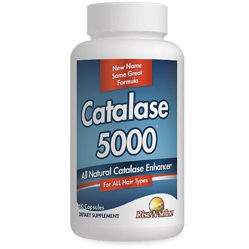 Rise- N- Shine Catalase Supplemen 5000 - Powerful Antioksidant Enzyme for Hair Health Support - Rambut untuk Rambut Kuat - 60 Capsules (30- Day Supply)
