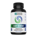 Zhou 3 Hari Renew - Progres for Digetical Health, Probile for Men and Women, Gut Health & Natural Reset Dukungan dengan Ginger dan Aloe - 27 Veg Caps