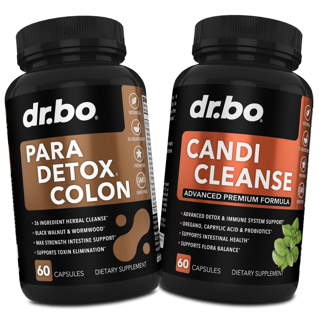 Colon Cleanse Polls Body Detox & Candi Cleanse - Intestinal Guard Cleanser for Stomach & Oral Herbal Oregano & Caprylic Acid Probiotic Complex, Herbal Wormwood Black Walnut Clove Men