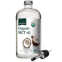 Natural Force Organic MCT Oil - Murni Kaca Botol - terbuat dari 100% Dingin Virgin Coconut Minyak + Sertifikasi Keto, Paleo, Kosher, Vegan & Non-GMO - Lab Diuji untuk Kualitas dan Kemurnian - 32 Ounce
