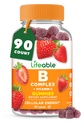 Lifeable Vitamin B Complex Gummies for Adusts 124; with Vitamin C 124; Great Tasting Vitamin B Gummies; for Energy and Nerve System 124; Vegan B Complex for Women, Men 12490 Gummies