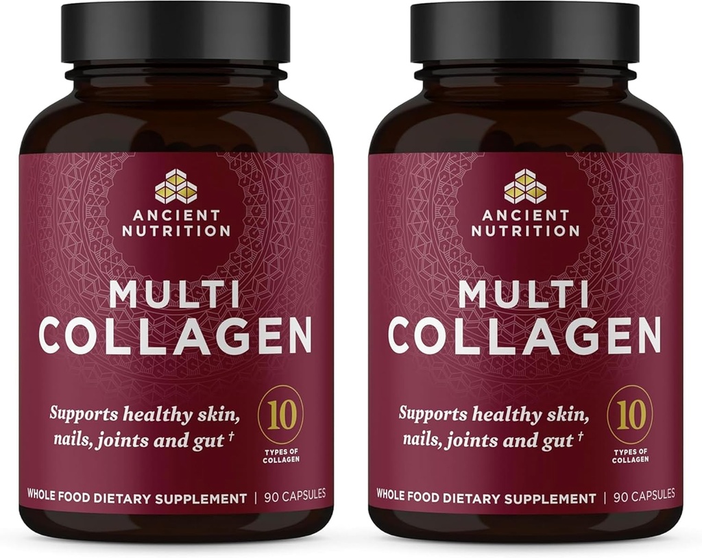 Koleksi Nutresi Kuno Koleksi Peptides Kapsul, Pil Hydrolyzed Collagen untuk Perempuan & Men, Mendukung Skin & Nails, Kesehatan Gut & Gabungan Dukungan, Puing-90 Bundle Count (2 Pack)