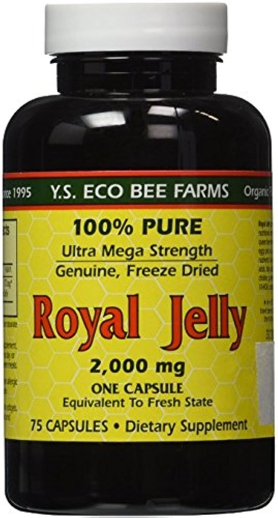 YS Eco Bee Farms Royal Jelly 2,000 mg - 75 Capsules (Paket 2)