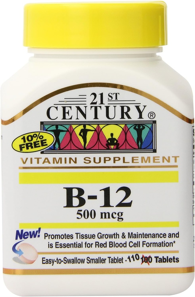 Abad 21 B-12 500 mcg Tablet, 11- Count (Paket 3)