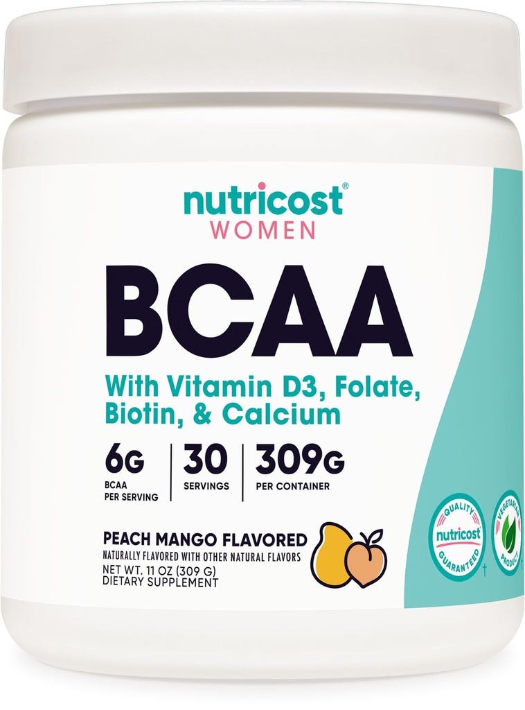 BCAA untuk Perempuan (Peach Mangga, 30 Pelayan) - Formulir Khusus untuk Perempuan - Non-GMO dan Gluten- Bebas