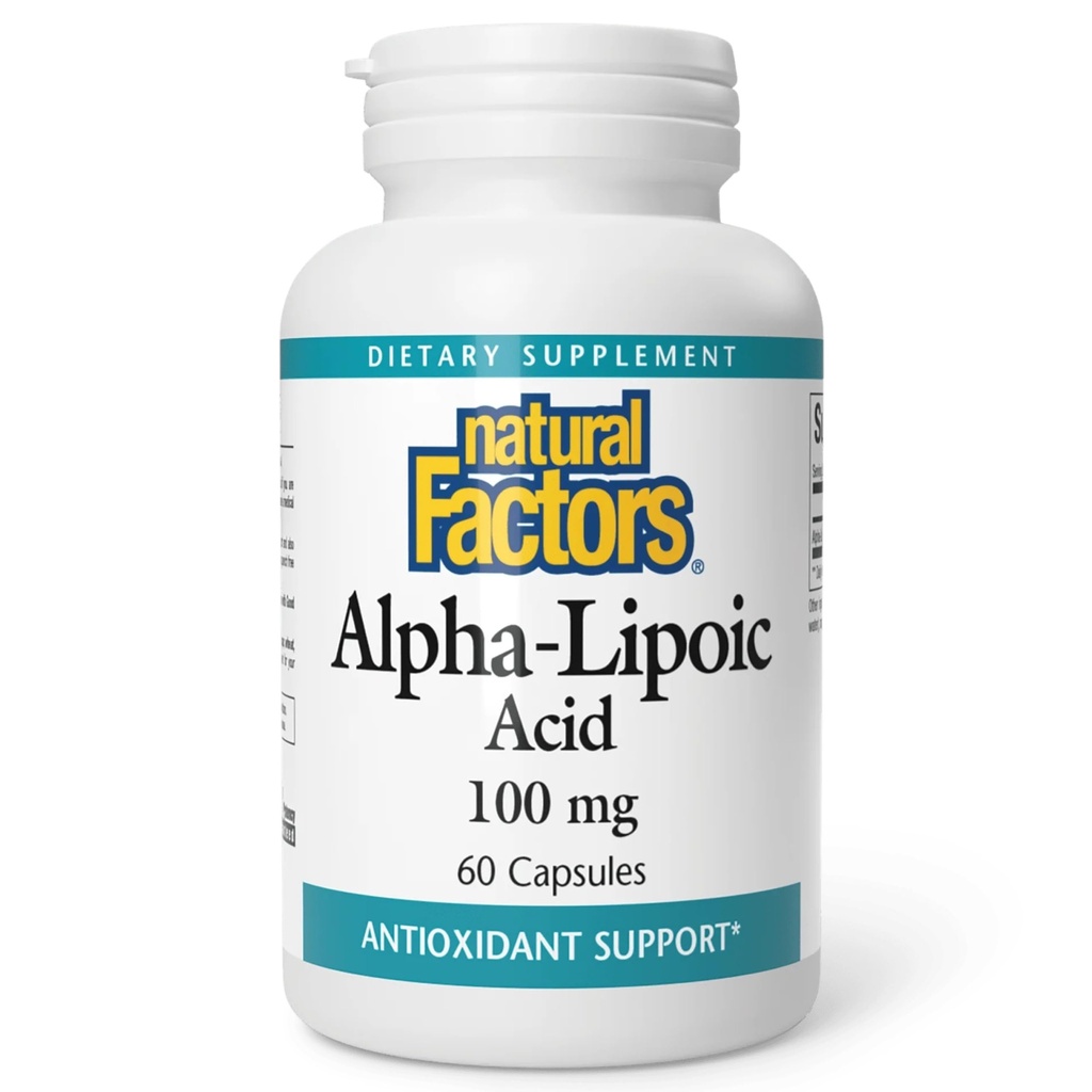 Faktor Natural Alpha--lipoic Acid 100mg Capsules, 60- Count