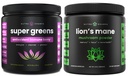 NutraChamps Super Greens Antioksidant & Lion 's Mane Powder. Digettif, Imunitas & Dukungan Adaptogen