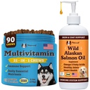 Natural Dog Company Wellness Bundle for Dogs, Salmon Oil for Dogs, multivitamin and Supplemen, Itch Relief