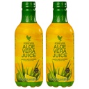 Forever Living - Aloe Vera Juice - Lemon Lime Flavor with Pure Inner Gel - Support Ditrable and Immunity - 1L Each (Pack of 2)
