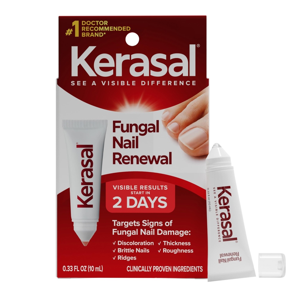 Kerasal Nail Fungus Ekstra Kekuatan 124; Reporatif Nail Repair untuk Damaged Nails, 0.33 (Packaging May Vary)
