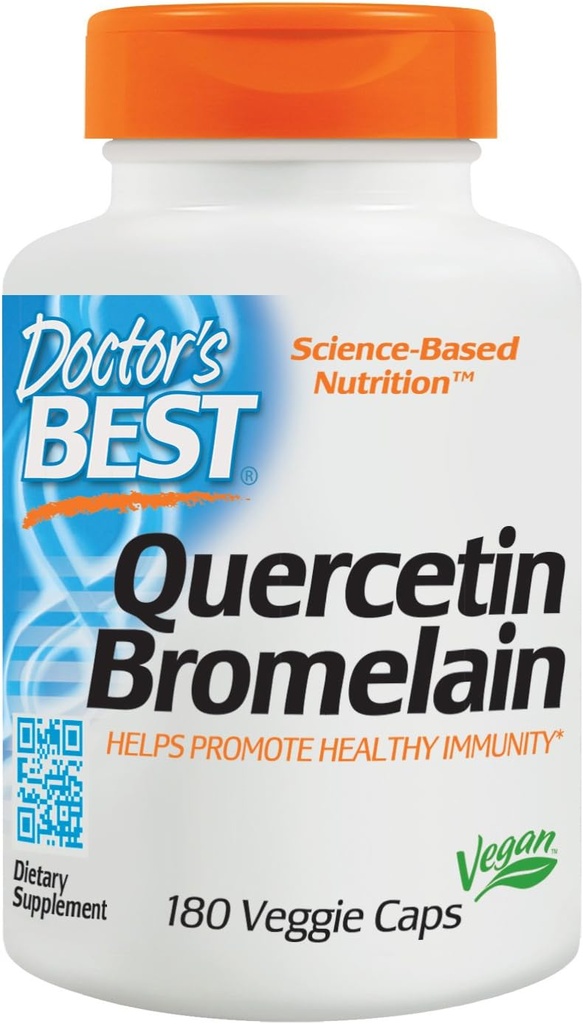 Doctor 's Best Quercetin / Bromelain Capsules, 180 Count