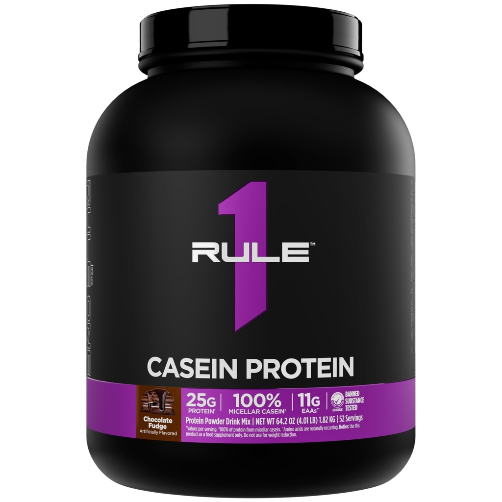 Peraturan 1 Casein Protein - 25g Protein dan 11g EAS Per Serving dari Slow-Release Mideath Casein untuk Recovery Overnight dan Diterima Pengiriman Antara Meals (4 Pounds *, Chocolate Fudge)