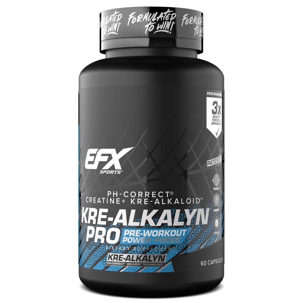 EFX Sports Kre-Alkalyn Pro 124; pH Benar Creatine Monohydrate Pill Suplement