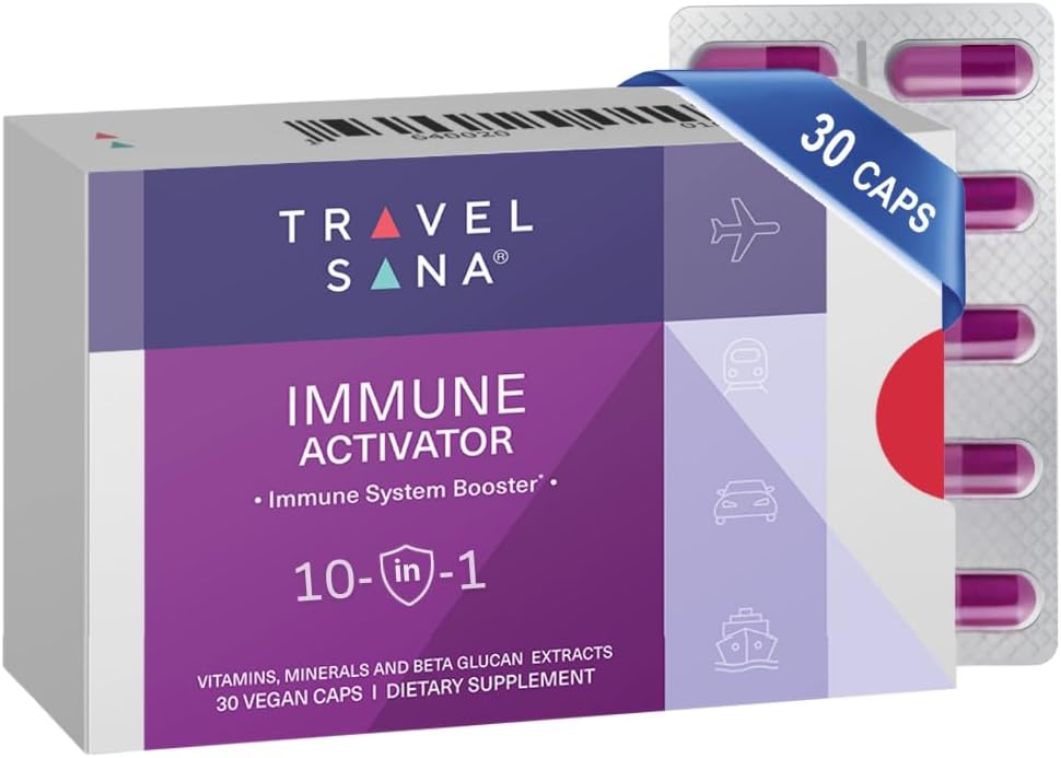 Aktivator Imune (Aktivator Imune) 134-1 Ammune Booster 124; Suplemen Ammune dengan Beta- Glucan, Vitamin C, A, D3, B6, B9, B12, Zinc, Selenium dan Manganium 144; 30 Vegan Capsules