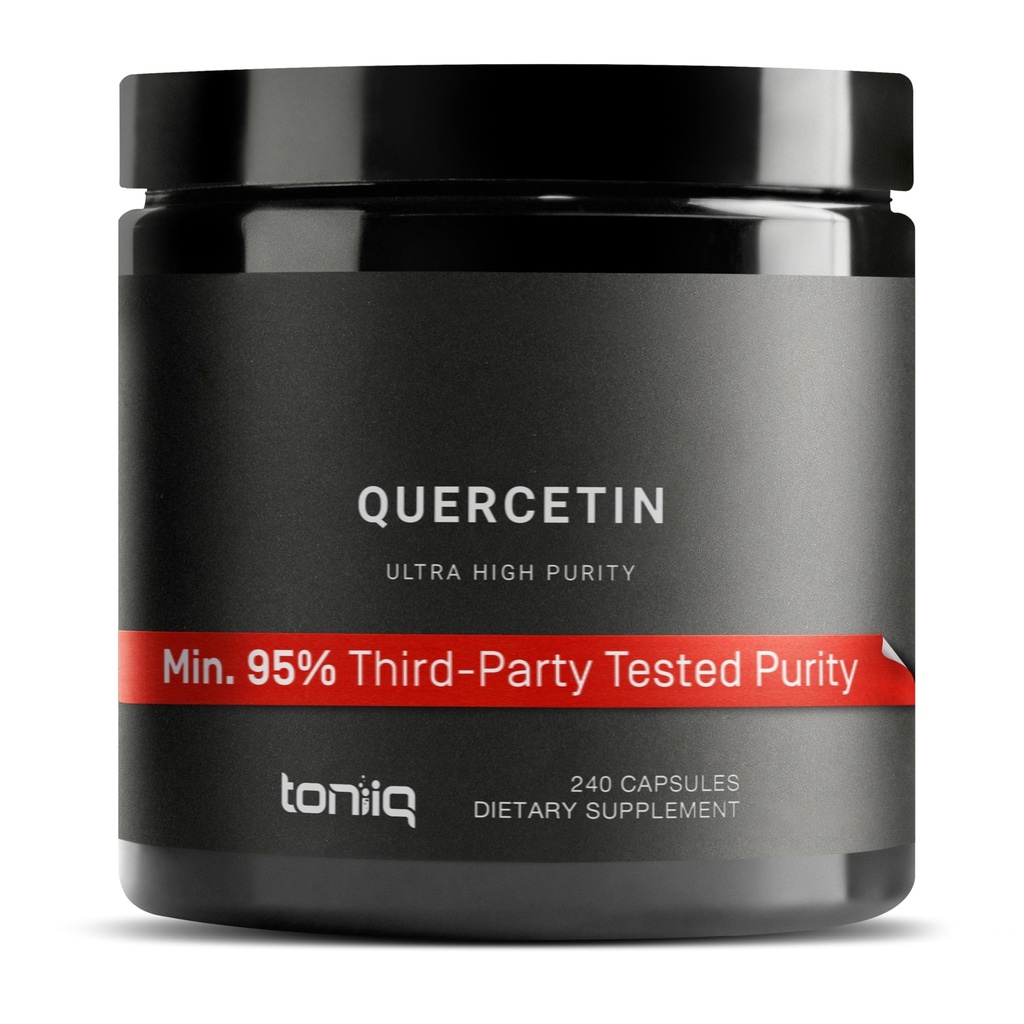 Toniq Ultra Tinggi Kemurnian Quercetin Capsules - 95% + Sangat Purified dan Biovailable - 10000mg Per Serving - 240 Capsules Quercetin Suplemen