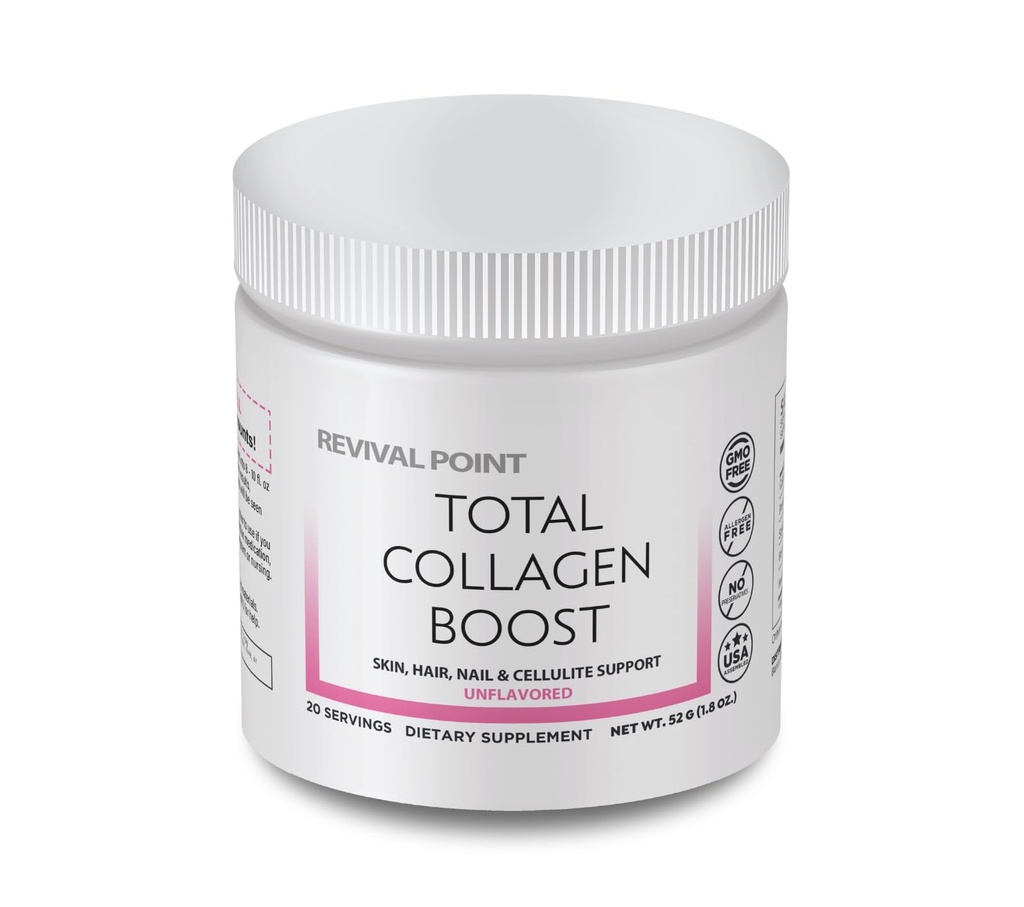 Total Collagen Boost with Verisol ® Bioactive Collagen peptides Peptides Powder, Hyaluronic Acid & Marine Collagen