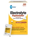 Globe Electrolite Replacement Table for Rapid Hidration & Exercise Recovery (500 Tablet, 250 Paket 2) untuk Athletes, Hiking & Sports, Paket Perjalanan dengan Nuklir Key Endurance